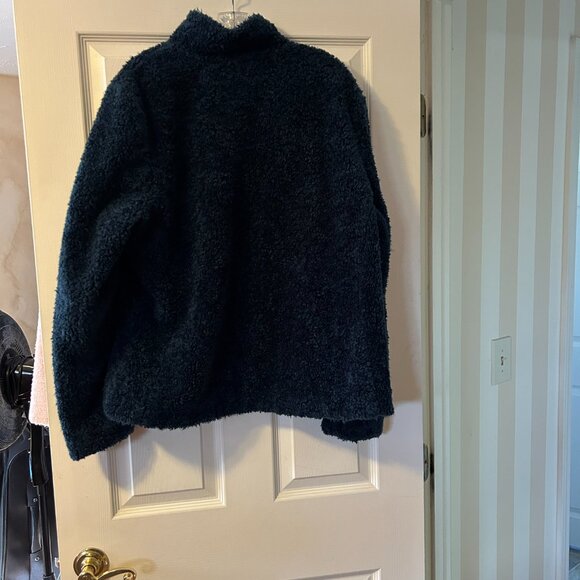 Pendleton Full zip Boucle Sherpa Jacket Blue Blackwatch Plaid Womens XL - Picture 14 of 14